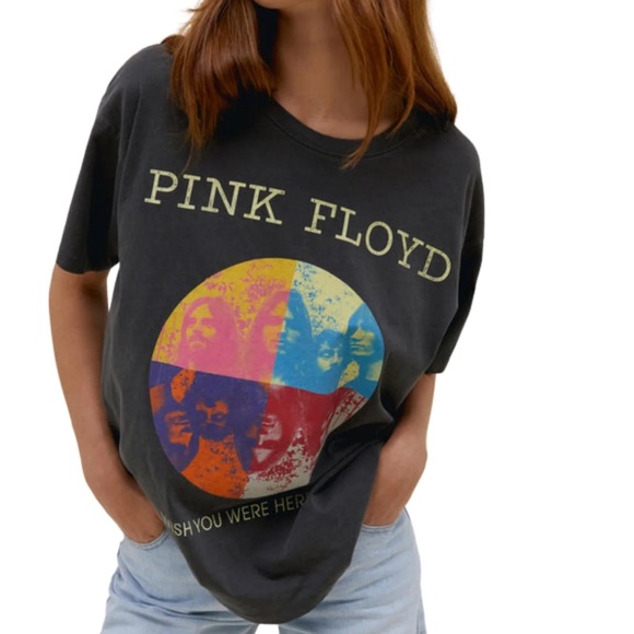 NWOT🖤Daydreamer Pink Floyd Wish You Were Here Merch Tee S Black oversized - Picture 2 of 9